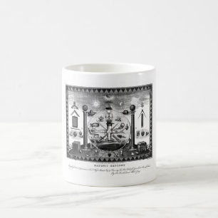 Mug Diagramme maçonnique d'emblèmes à partir de 1874