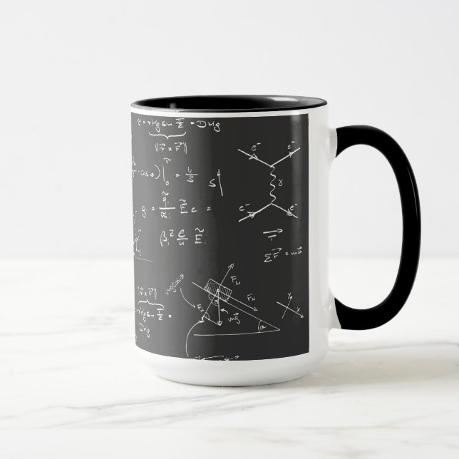 Mug Diagrammes et formules de physique (Droite)