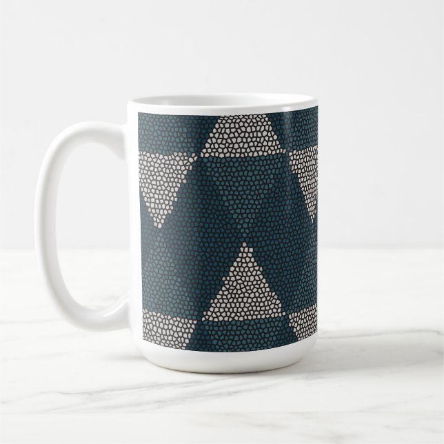 Mug Diamant Bleu Vitrail (Gauche)