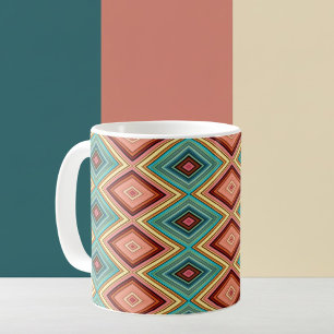 Mug Diamant et rayures doux multicolores