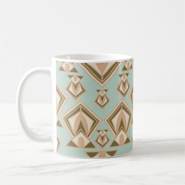 Mug Diamant moderne du milieu du siècle rétro (Gauche)