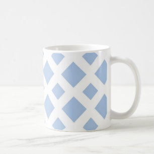Mug Diamants bleu clair sur blanc