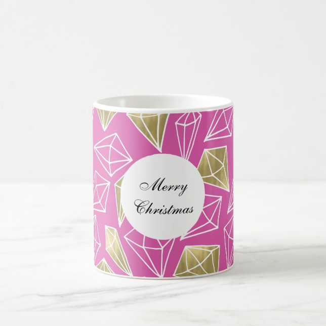 Mug Diamants d'or rose Noël (Centre)