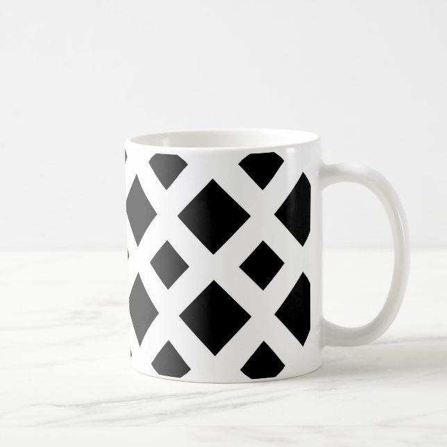 Mug Diamants noirs en blanc (Droite)