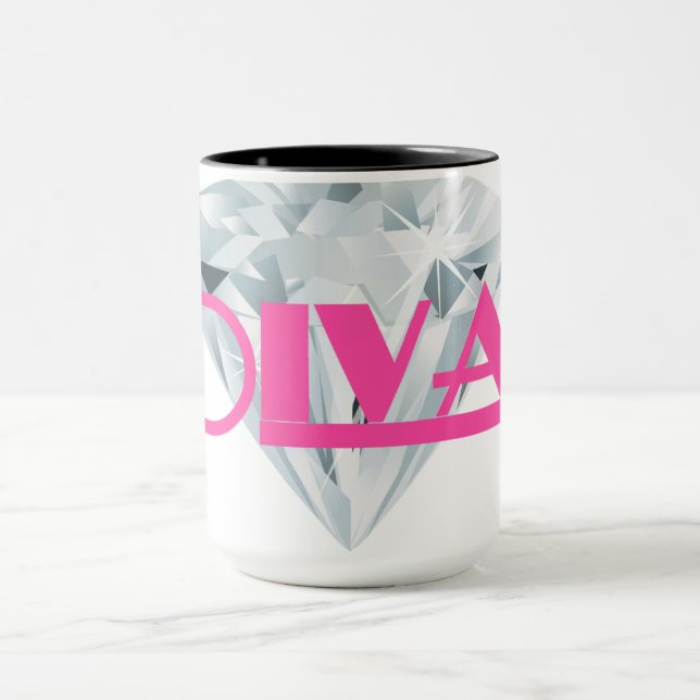 Mug Diamond Diva rose (Centre)