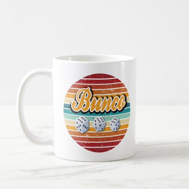 Mug Dice Bunco rétro amusant (Gauche)