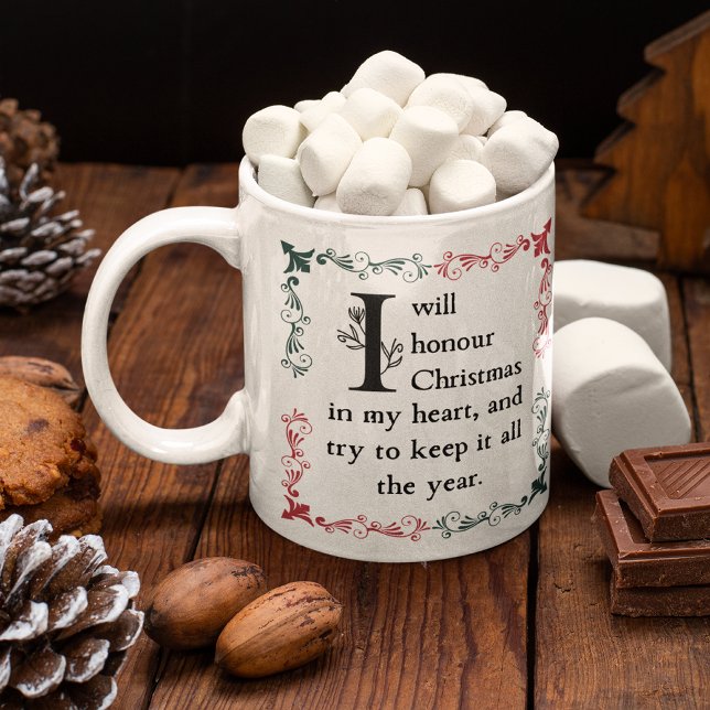 Mug Dickens A Christmas Carol Scrooge Citation Victori (Make it a Victorian Christmas with this holiday mug with Scrooge's vow set in vintage typography.
)