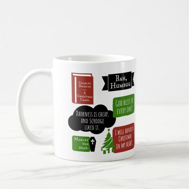 Mug Dickens Un Carol De Noël Scrooge Personnalisé (Gauche)