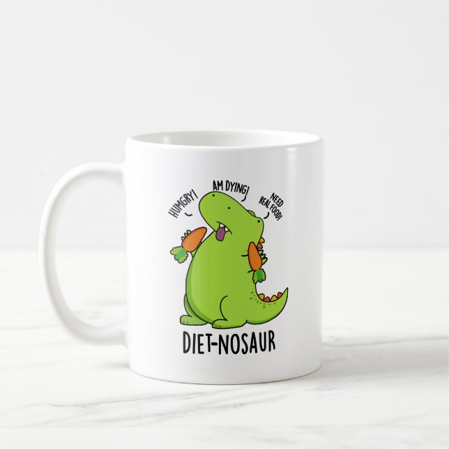 Mug Diet-nosaur Dinosaure Drôle Puns (Gauche)
