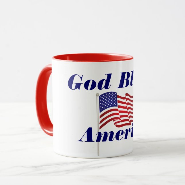 Mug Dieu bénisse l'Amérique (Devant gauche)