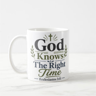 Mug Dieu connaît le moment opportun Verset biblique cl