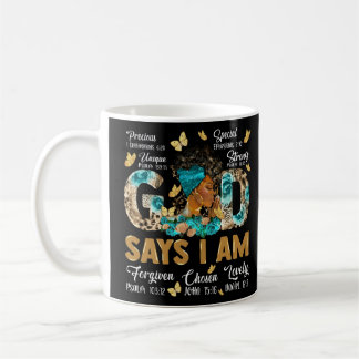 Mug Dieu dit que je suis Melanin Queen Black Histoire 