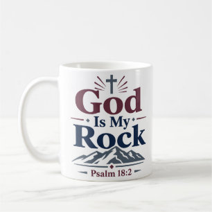 Mug Dieu est ma roche Citation de verset motivationnel