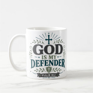 Mug Dieu est mon défenseur Citation de vérité biblique