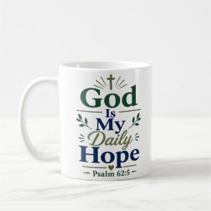 Mug Dieu est mon espérance quotidienne Citation Inspir