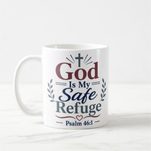 Mug Dieu est mon refuge sûr Conception de réconfort ch