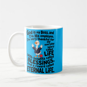 Mug Dieu est patron employé canard mignon chrétien