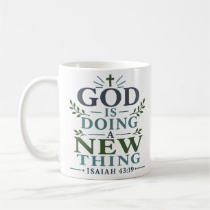 Mug Dieu fait une nouvelle chose Citation de l'Écritur