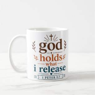 Mug Dieu garde ce que je libère Écriture chrétienne