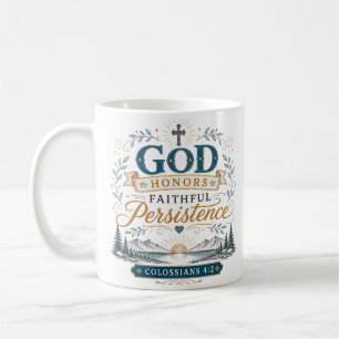 Mug Dieu Honore la Persistance Fidèle Citation Chrétie