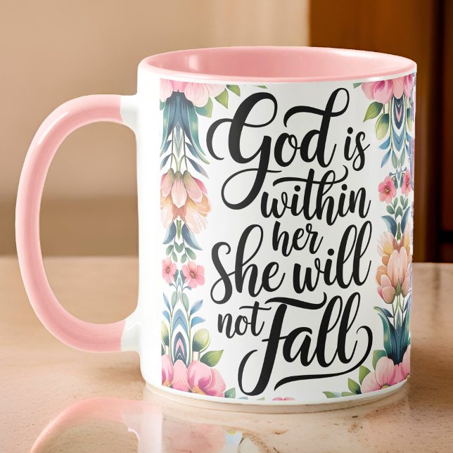 Mug Dieu personnalisé est au sein de ses femmes chréti (Créateur téléchargé)