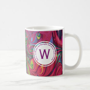 Mug DIEU RÉFUGE FORCE Abstraite Monogramme Personnalis