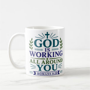 Mug Dieu travaille tout autour de vous Citation Inspir