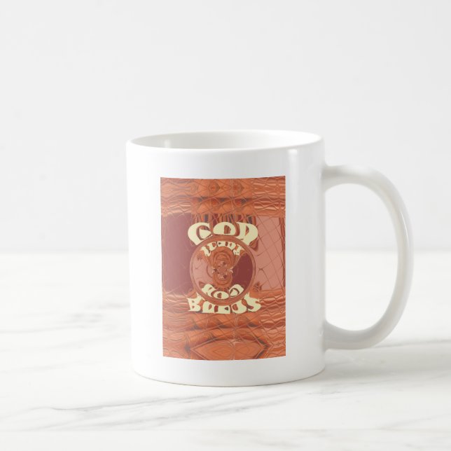 Mug Dieu vous bénisse - Impression spirituelle inspiré (Droite)