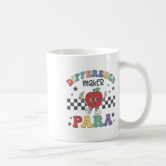 Mug Difference Maker Para Teacher Paraprofessional Par (Droite)