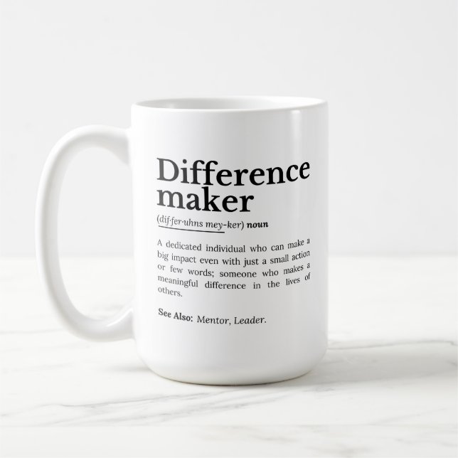 Mug Différenciateur - Citation Inspirationnelle (Gauche)