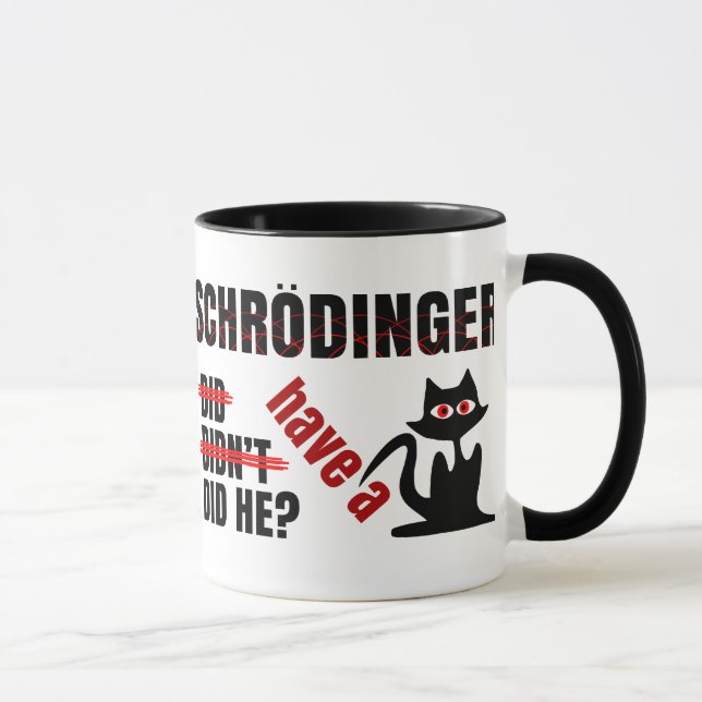 Mug Dillema de Schrodinger (Droite)