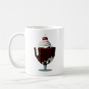 MUG DIMANCHE DE FUDGE CHAUD, AMATEURS DE CRÈME GLACE, 