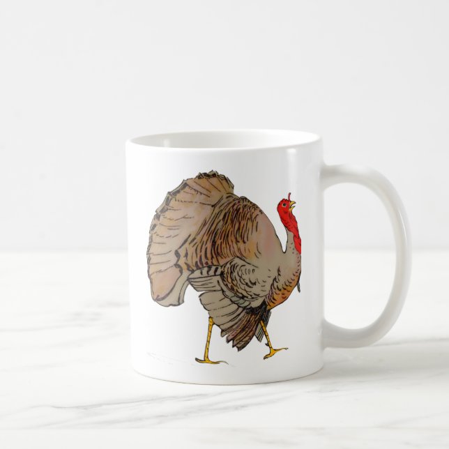Mug Dinde d'action de la couleur complète (Droite)