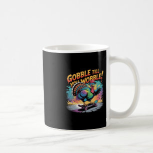 Mug Dinde de skateboard Gobble Till You Wobble Merci