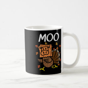 Mug Dinde de Thanksgiving Moo Tête de Vache Drôle Homm
