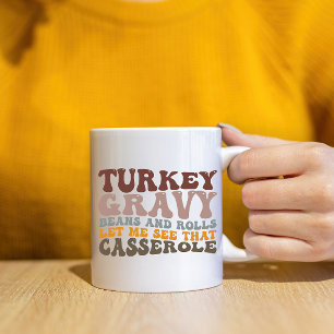 Mug Dinde Sauce Haricots Et Roulés D'automne Action De