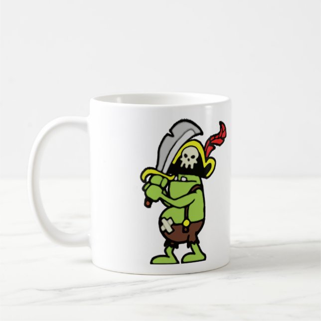 Mug Dindon de pirate de griffonnage du magicien 101 (Gauche)