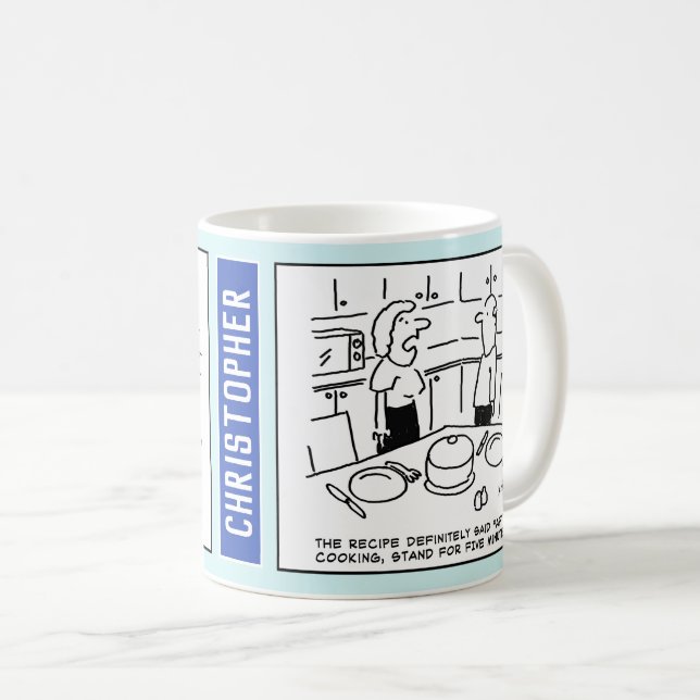 Mug Dîner Cuisine à la maison en dessin amusant cuisin (Devant droit)