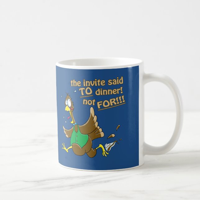 Mug Dîner drôle de la Turquie de thanksgiving (Droite)