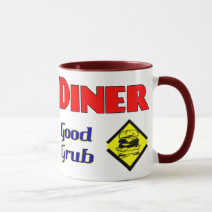 Mug Diner Good Grub Hamburger Restaurant Art