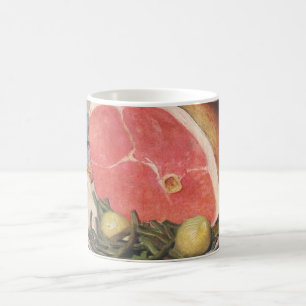 Mug Dîner vintage de jambon avec haricots verts et pom