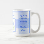 Diner Watercolor Blue Hen Check SUNDAY Personalize