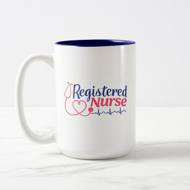 Mug d'infirmière autorisée avec EKG (Gauche)