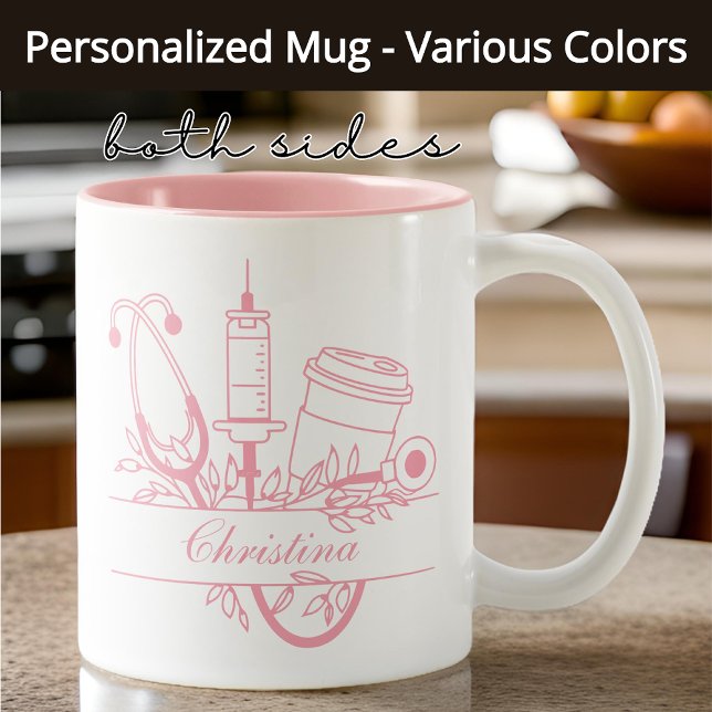 Mug d'infirmière sur mesure, Grad de congrès, RN,  (nurse coffee mug, gift for nurse, nurse monogram mug, nurse gift for her, nurse gift for him)