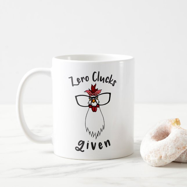 Mug Dingue Lady Poulet Antisocial Fermier Poulet De La (Avec donut)