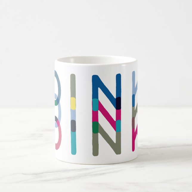 Mug Dink Pickleball Amusant Blue Green Pink Musique (Centre)