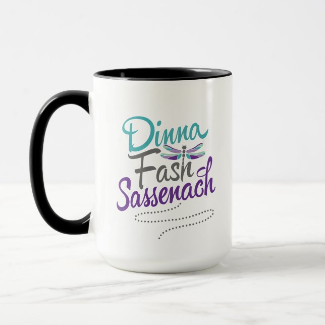 Mug Dinna Fash Sassenach avec la Mouche des libellules (Gauche)