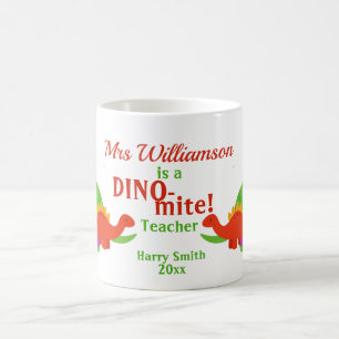 Mug Dino-mite Dinosaur Appréciation de l'enseignant