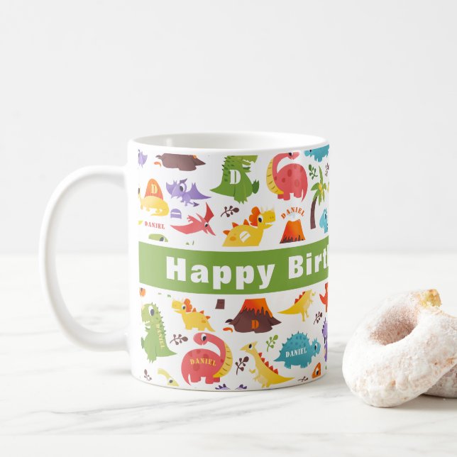 Mug Dinosaure Cute Personnalisé (Avec donut)