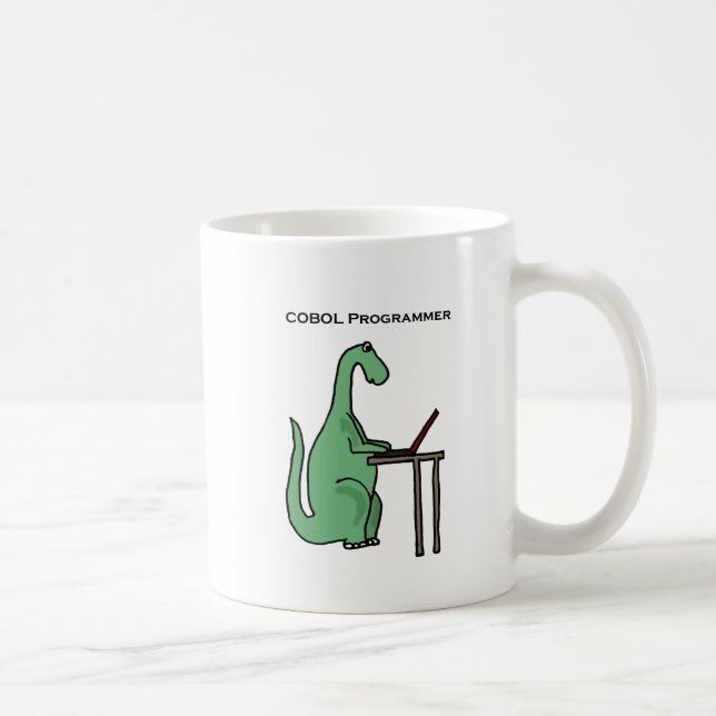 Mug Dinosaure drôle de programmeur de COBOL (Droite)